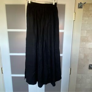 COS Linen A-Line Black Maxi Skirt